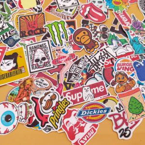 stickers 130 pièces culture pop génération z, punk rock et cartoon, vinyle imperméable, skateboard, ordinateur, gourde, style urbain